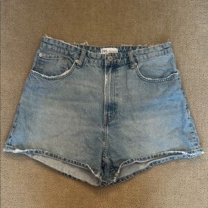 Zara Light Blue Jean Shorts